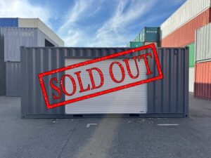 【神戸】中古20FT ドライスチールコンテナ 右パネル3mシャッター、ガラリ付き TKCU7722220