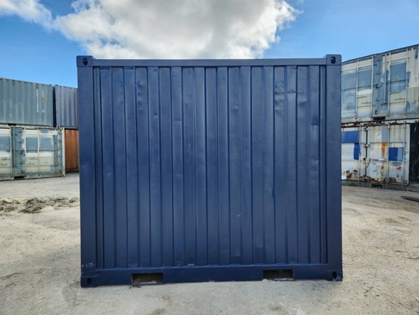 【沖縄】中古10FTドライスチールコンテナ　TKCU149　外装紺色塗装済み