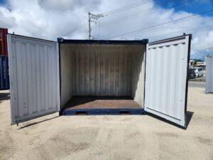 【沖縄】中古10FTドライスチールコンテナ　TKCU149　外装紺色塗装済み