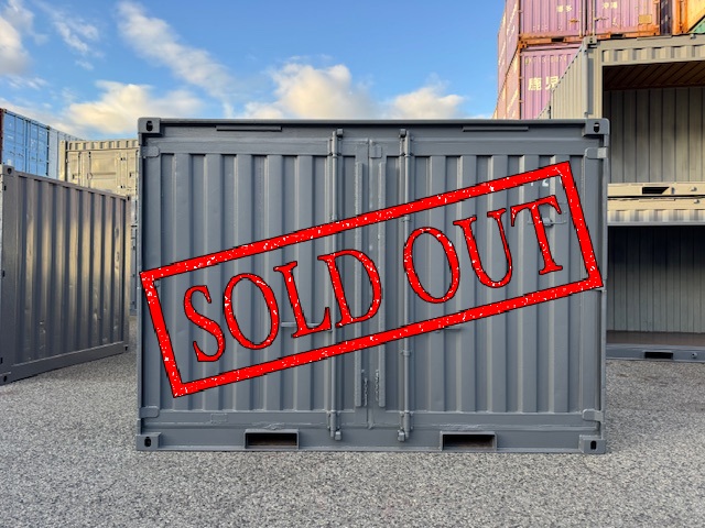 【神戸】中古12FT ドライスチールコンテナ　グレー塗装　TKCU99Y126