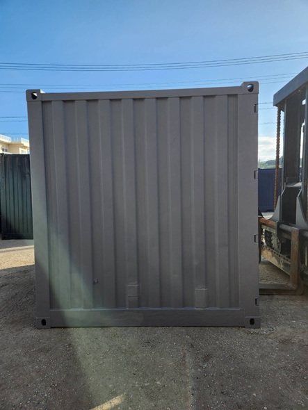 【沖縄】中古12FTドライスチールコンテナ　No.673　グレー錆止め塗装済み