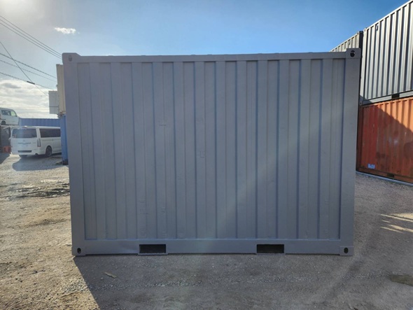 【沖縄】中古12FTドライスチールコンテナ　No.673　グレー錆止め塗装済み