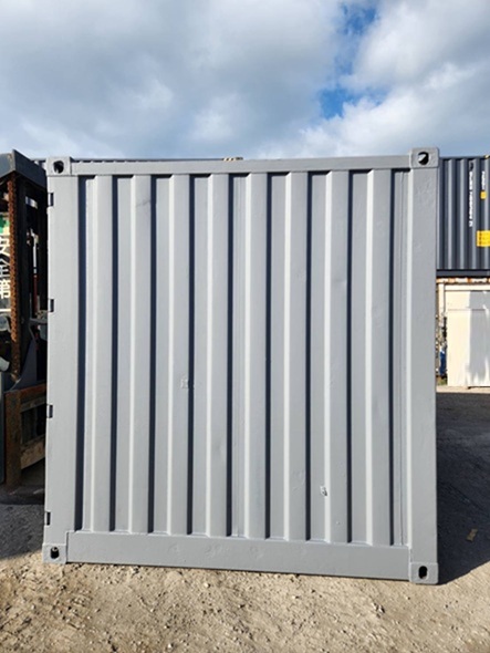 【沖縄】中古12FTドライスチールコンテナ　No.673　グレー錆止め塗装済み