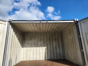 【沖縄】中古12FTドライスチールコンテナ　No.673　グレー錆止め塗装済み