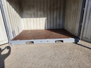 【沖縄】中古12FTドライスチールコンテナ　No.673　グレー錆止め塗装済み