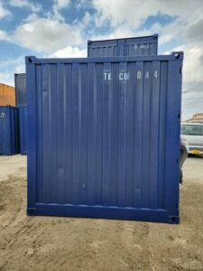 【沖縄】中古10FTドライスチールコンテナ　TKCU044　外装紺色塗装済み