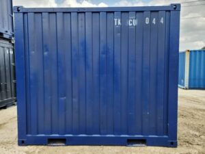【沖縄】中古10FTドライスチールコンテナ　TKCU044　外装紺色塗装済み