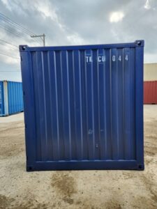 【沖縄】中古10FTドライスチールコンテナ　TKCU044　外装紺色塗装済み