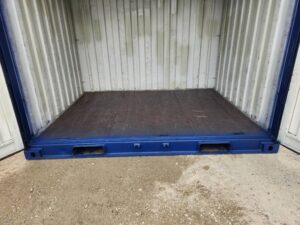 【沖縄】中古10FTドライスチールコンテナ　TKCU044　外装紺色塗装済み