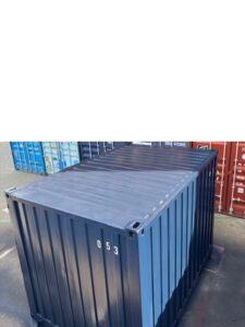 【沖縄】中古12FTドライスチールコンテナ　No.053　紺色塗装済み