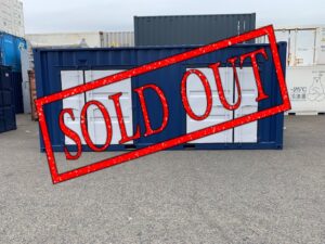 中古20ftレンタルボックス 2ドア仕様　青塗装済み NO.004211