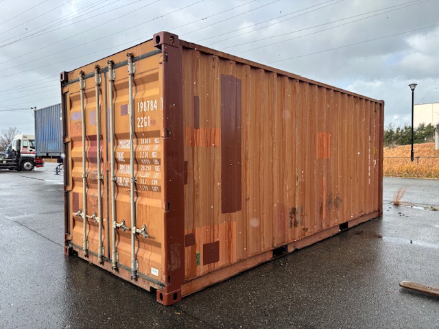 【北陸】中古20ft ドライスチールコンテナ（未塗装）