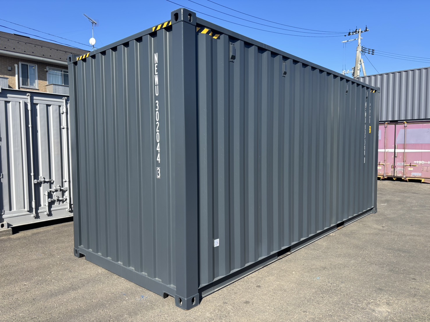【東北】新造20ftHC(背高)　ドライスチールコンテナ【NEWU3020443】