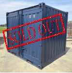 【福岡】中古10ftドライスチールコンテナ※紺色塗装済み　（TKCU483）