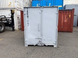 【神戸】中古6FT ドライスチールコンテナ（波板タイプ、L面ドア）TKCU1247