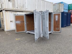 【神戸】中古6FT ドライスチールコンテナ（波板タイプ、L面ドア）TKCU9408