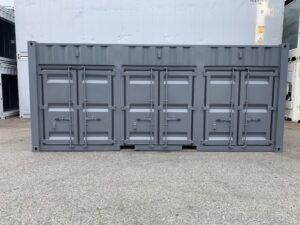 中古20ftレンタルボックス 3ドア仕様　グレー塗装済み NO.1203223