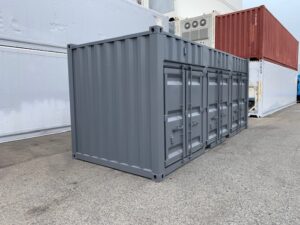 中古20ftレンタルボックス 3ドア仕様　グレー塗装済み NO.1203223