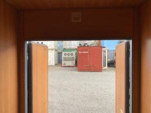 中古20ftレンタルボックス 3ドア仕様　グレー塗装済み NO.1203223