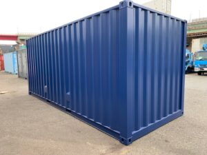 中古20ftレンタルボックス 2ドア仕様　青塗装済み NO.004211