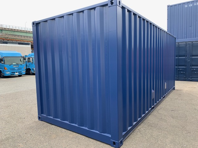 中古20ftレンタルボックス 2ドア仕様　青塗装済み NO.004211