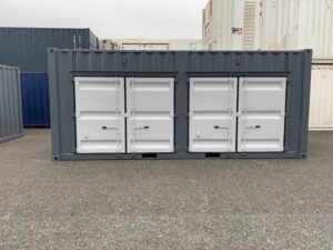 中古20ftレンタルボックス 2ドア仕様　グレー塗装済み NO.2011932