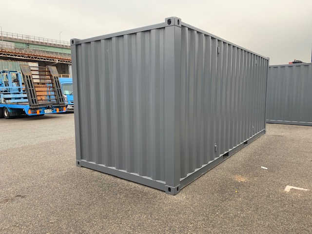 中古20ftレンタルボックス 2ドア仕様　グレー塗装済み NO.2011932