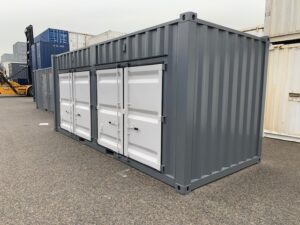 中古20ftレンタルボックス 2ドア仕様　グレー塗装済み NO.2011932