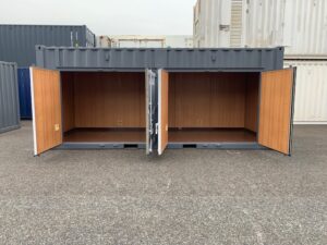 中古20ftレンタルボックス 2ドア仕様　グレー塗装済み NO.2011932