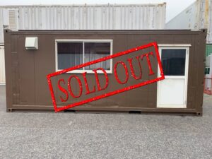 中古20ft　断熱ハウス仕様コンテナ（茶色）　TKCU8089742