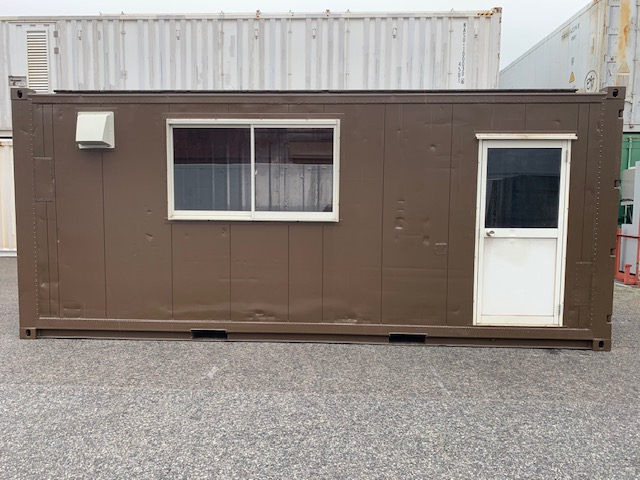 中古20ft　断熱ハウス仕様コンテナ（茶色）　TKCU8089742