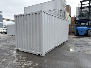 【北陸】中古20ft ドライスチールコンテナ　3mシャッター付き　グレー塗装