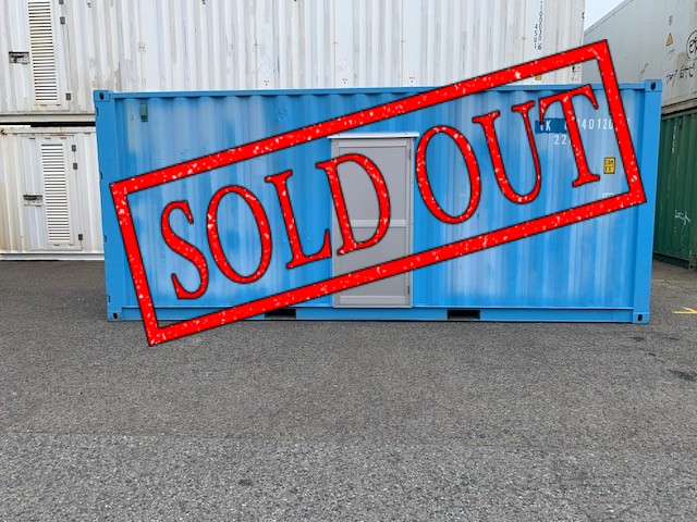 【神戸】中古20FT ドライスチールコンテナ 片開きドア付き　TKCU1401206