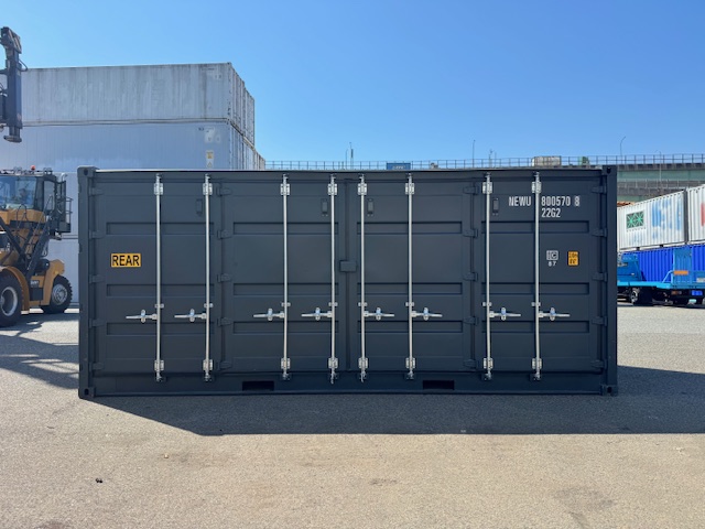 【在庫入荷！】新造20FTフルサイドオープンコンテナ　RAL7016