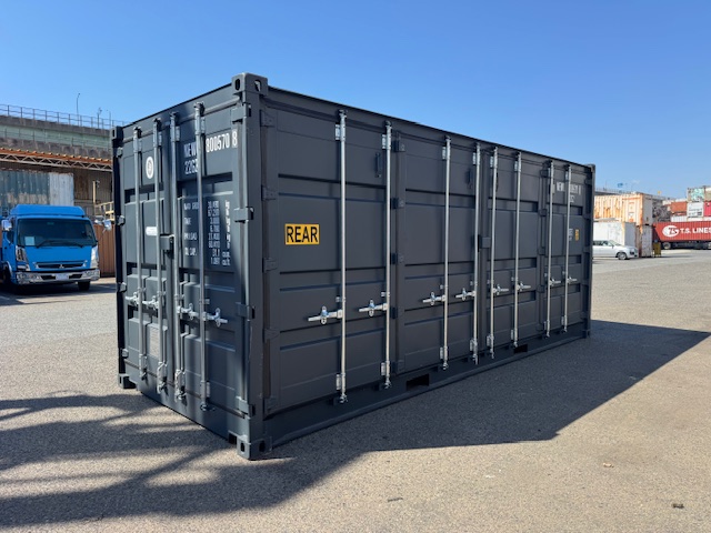 【在庫入荷！】新造20FTフルサイドオープンコンテナ　RAL7016