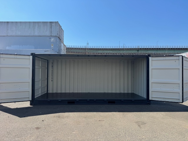 【在庫入荷！】新造20FTフルサイドオープンコンテナ　RAL7016