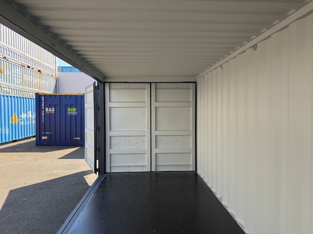 【在庫入荷！】新造20FTフルサイドオープンコンテナ　RAL7016