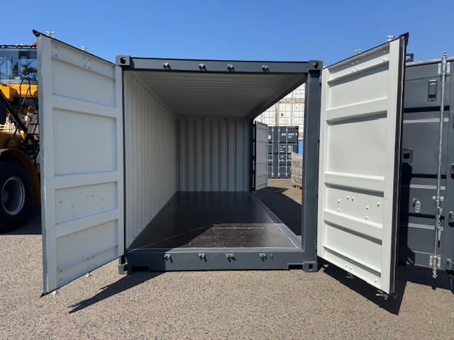 【在庫入荷！】新造20FTフルサイドオープンコンテナ　RAL7016