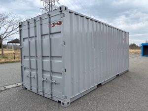 【北陸】中古20ft ドライスチールコンテナ　3mシャッター付き　グレー塗装