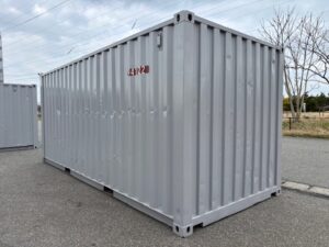 【北陸】中古20ft ドライスチールコンテナ　3mシャッター付き　グレー塗装