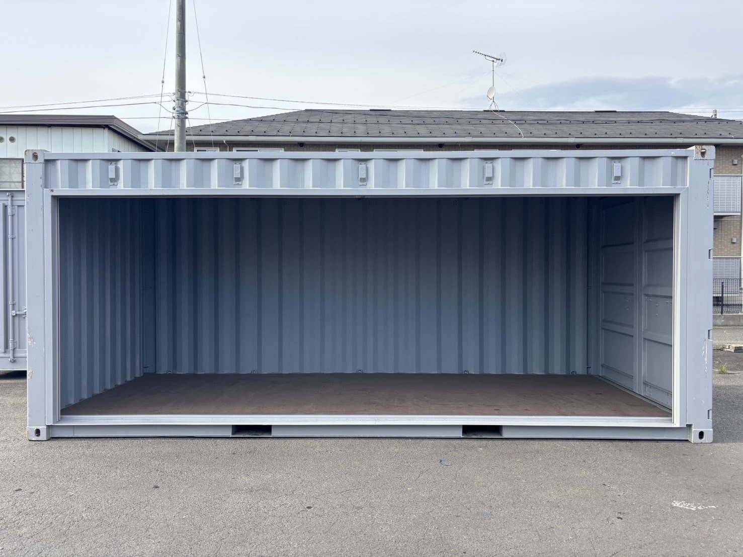 【東北】中古20ft　左パネルフルサイドシャッター付きコンテナ【U7757543】