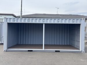 【東北】中古20ft　左パネルフルサイドシャッター付きコンテナ【U7757543】