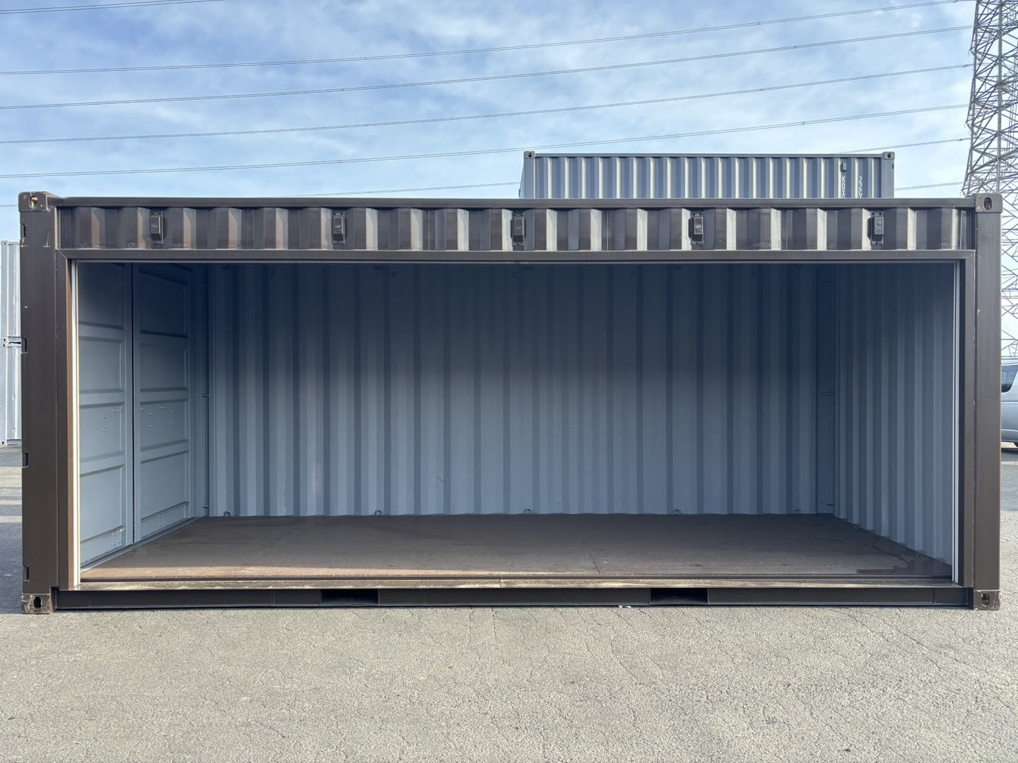 【東北】中古20ft　右パネルフルサイドシャッター付きコンテナ【U7757287】