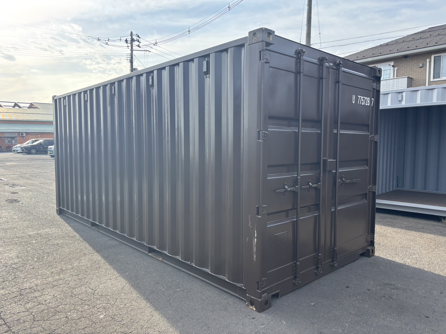 【東北】中古20ft　右パネルフルサイドシャッター付きコンテナ【U7757287】