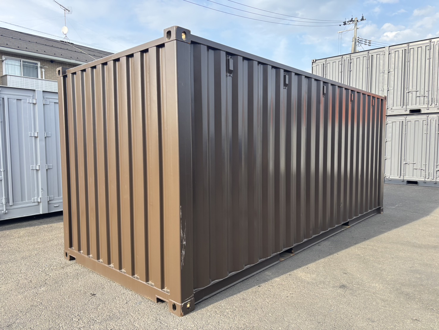 【東北】中古20ft　右パネルフルサイドシャッター付きコンテナ【U7757287】