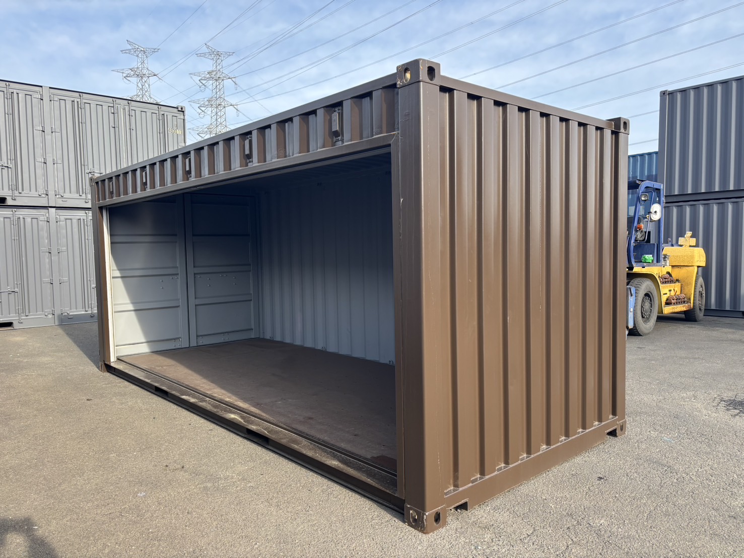 【東北】中古20ft　右パネルフルサイドシャッター付きコンテナ【U7757287】