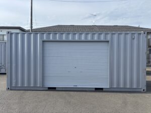 【東北】中古20ft　左パネル3mシャッター付きコンテナ【U1001146】