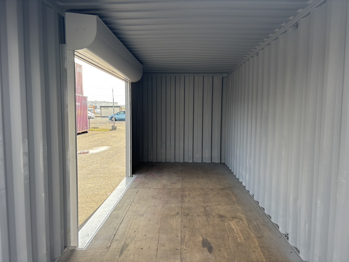 【東北】中古20ft　左パネル3mシャッター付きコンテナ【U1001146】