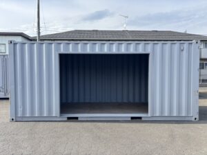 【東北】中古20ft　左パネル3mシャッター付きコンテナ【U1001146】