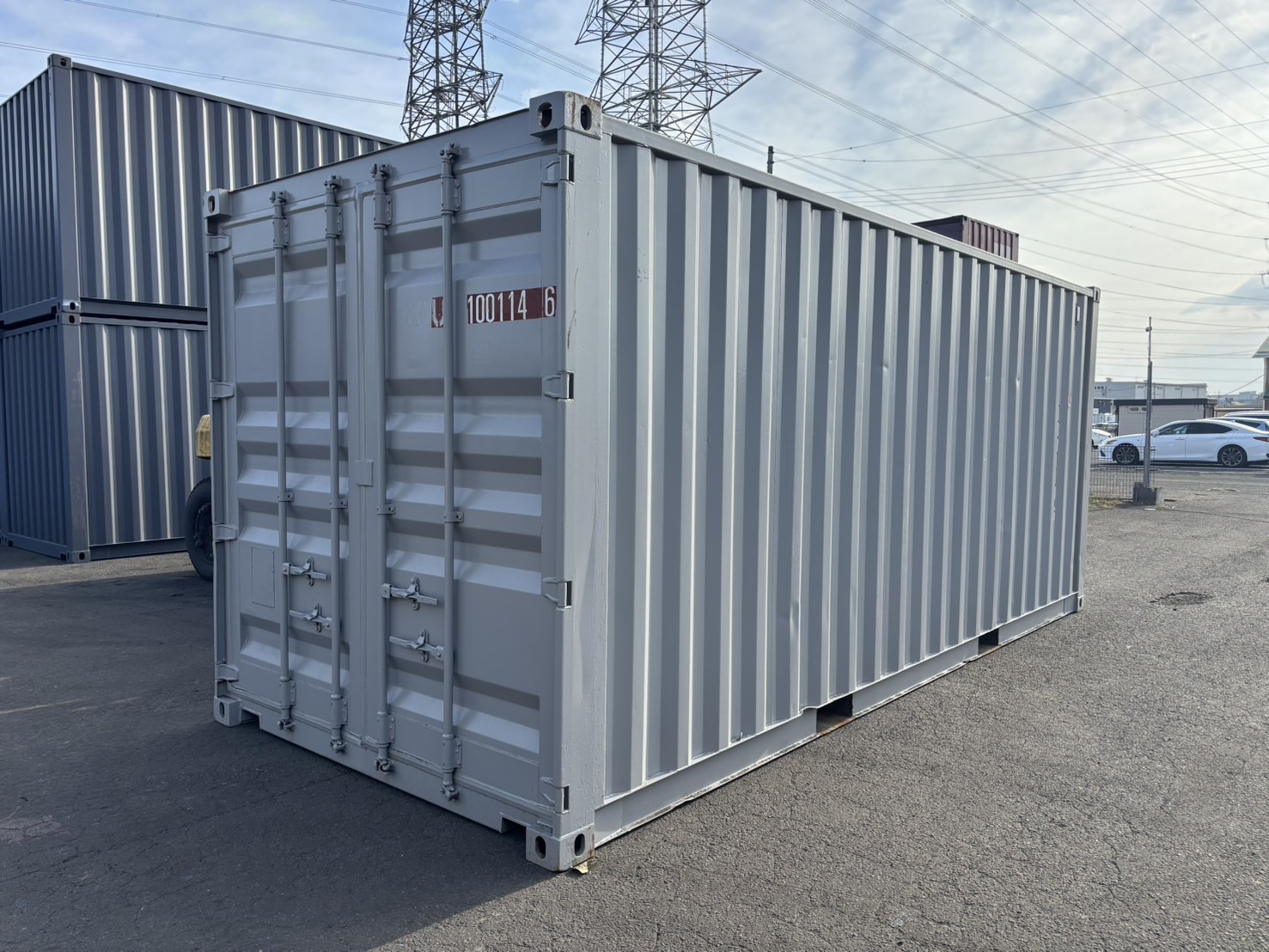 【東北】中古20ft　左パネル3mシャッター付きコンテナ【U1001146】